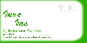 imre vas business card